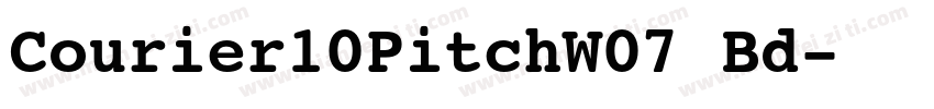 Courier10PitchW07 Bd字体转换